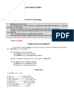 Atividades de Língua Inglesa - 6º A, B, C - 06 A 10 de Julho