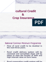 Agricultural Credit & Crop Insurance