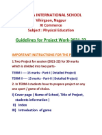 PROJECT GUIDELINES Physical Education