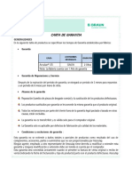 Carta Garantia Dermatomo GA670