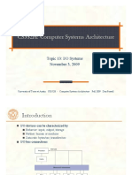 CS352H: Computer Systems Architecture: Topic 13: I/O Systems November 3, 2009