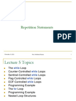 Repetition Statements: November 10, 2021 Prof. Abdelaziz Khamis 1