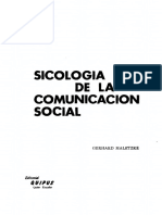 Sociologia de La Comunicacion Social