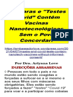 Máscaras, testes Covid e vacinas contêm nanotecnologia perigosa