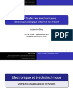 Cours - SE Electronique Analogique Linéaire Et Non Linéaire