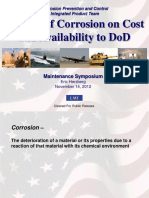 Impact of Corrosion On Cost and Availability To Dod