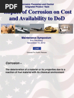 Impact of Corrosion On Cost and Availability To Dod