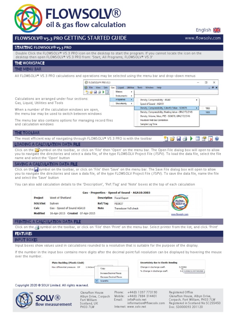 Ms0162f Flowsolv v5.3 Pro Getting Started Guide Sd000092 201120 | PDF ...