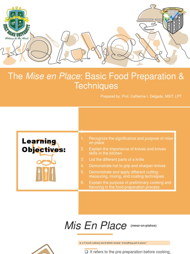 Mise en Place: Essential Food Prep Skills | PDF | Marination | Knife