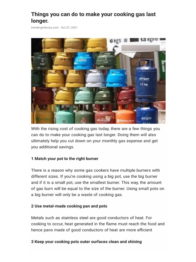 Things You Can Do To Make Your Cooking Gas Last Longer. 1637157245425 PDF