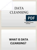 Data Cleansing: - Vishal Kumar 07IT910 - Karishma Verma 07IT927