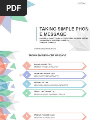 PPT Taking Simple Phone Message