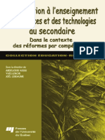 Abdelkrim Hasni, Yves Lenoir, Joel Lebeaume, Sylvie Barma, Collectif - La Formation A L'enseignement Des Sciences Et Des Technologies Au Secondaire - Dans Le Contexte Des Reformes Par Competences