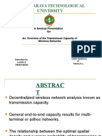 Transmission Capacity of Wireless Networks Overview