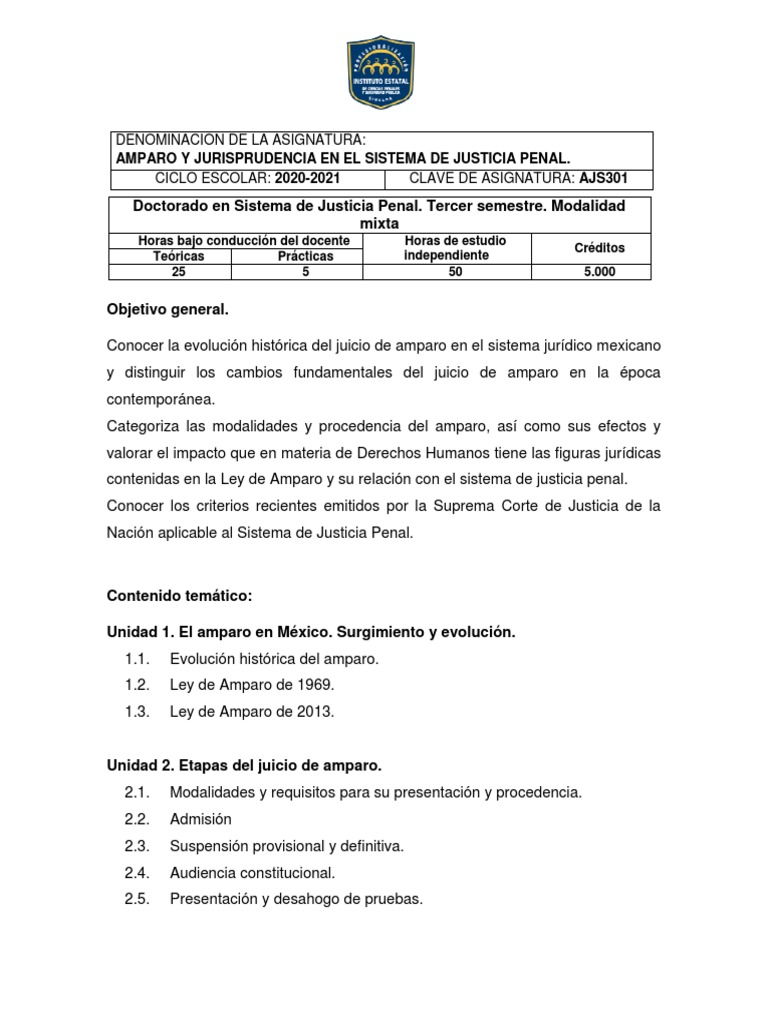 Amparo y Jurisprudencia en El Sistema de Justicia Penal. | PDF ...