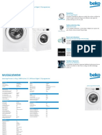 WUE6610W0W: Lave-Linge Frontal - 6.0 KG - 1000 Trs/min - E - Afficheur Digital - 15 Programmes