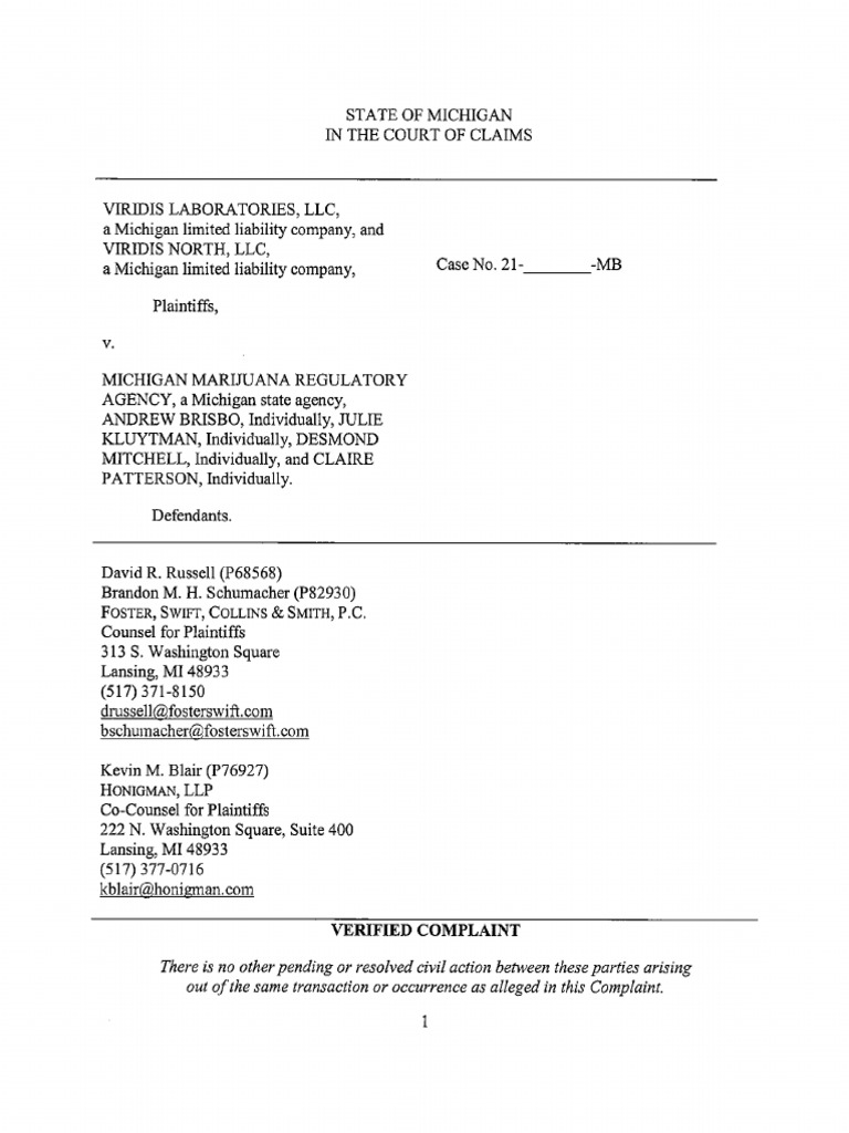 Court of Claims Complaint PDF