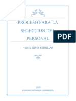 Proceso selección personal hotel