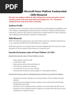 Exam PL 900 Microsoft Power Platform Fundamentals Skills Measured PDF