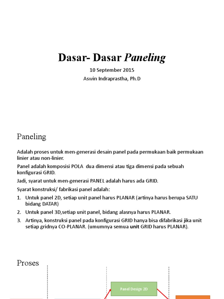 Dasar-Dasar Alat Paneling 2D dan 3D | PDF | Komputer