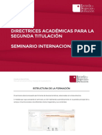 Directrices Académicas para Segunda Titulación Seminario Internacional - ENyD-1