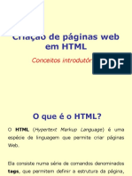 HTML Conceitos introdutórios