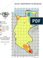 Mapa Evapotranpiracion Departamento de Magdalena: Evapotranspiración