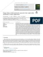 Fatigue Failure of Ball Joint Heads Connected To The Weight Holder Mechanism in Railway Applications