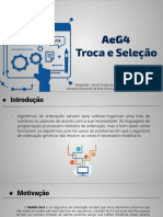 Algoritmos de troca e seleção: Bubble Sort, Quick Sort, Selection Sort e Heap Sort