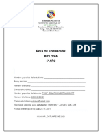 Guía de Biología 5to Año: Importancia del Agua y las Sales