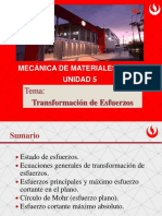MM - Unidad 5 - 2020-1 TRANSFORMACION DEL ESFUERZO