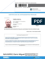 Certificado Reincidencia