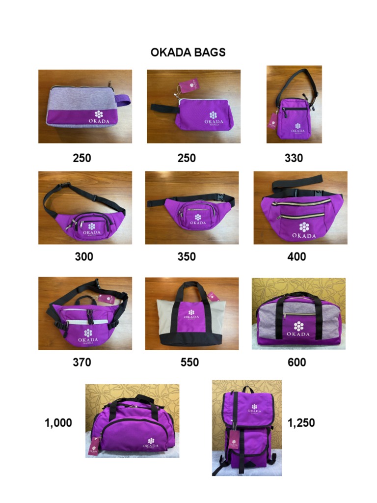 OKADA BAGS - Pictures | PDF