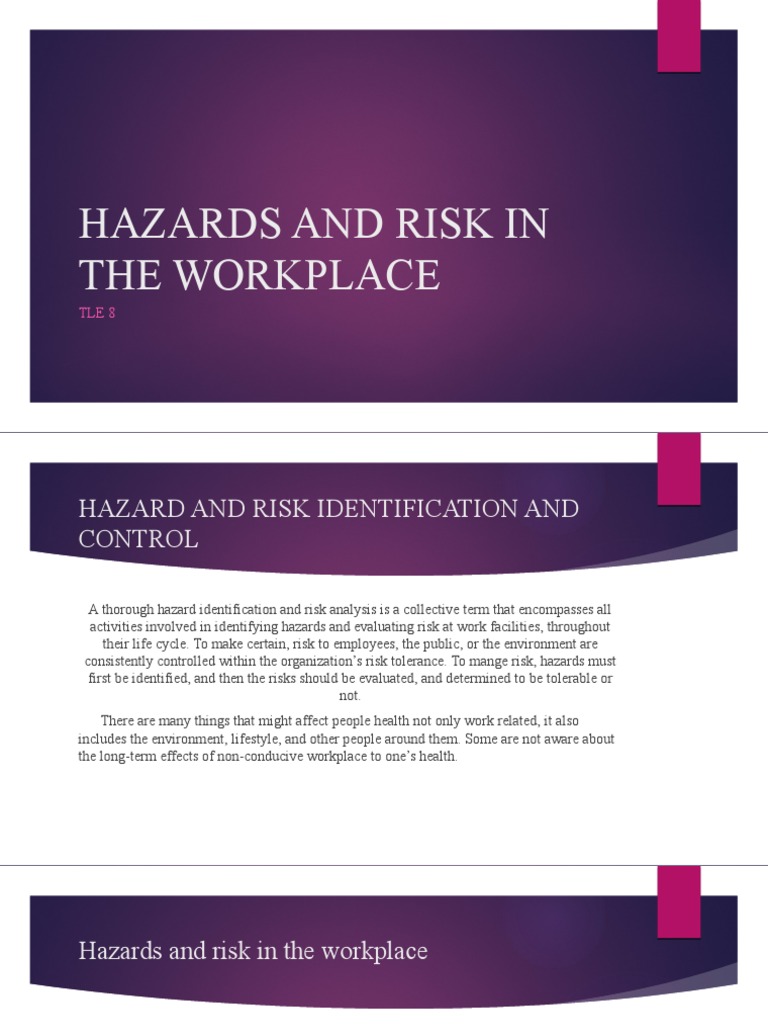 Workplace Hazards and Risk Management | PDF | Risk | Hazards