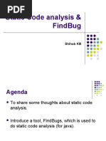 Static Code Analysis & Findbug: Shihab KB