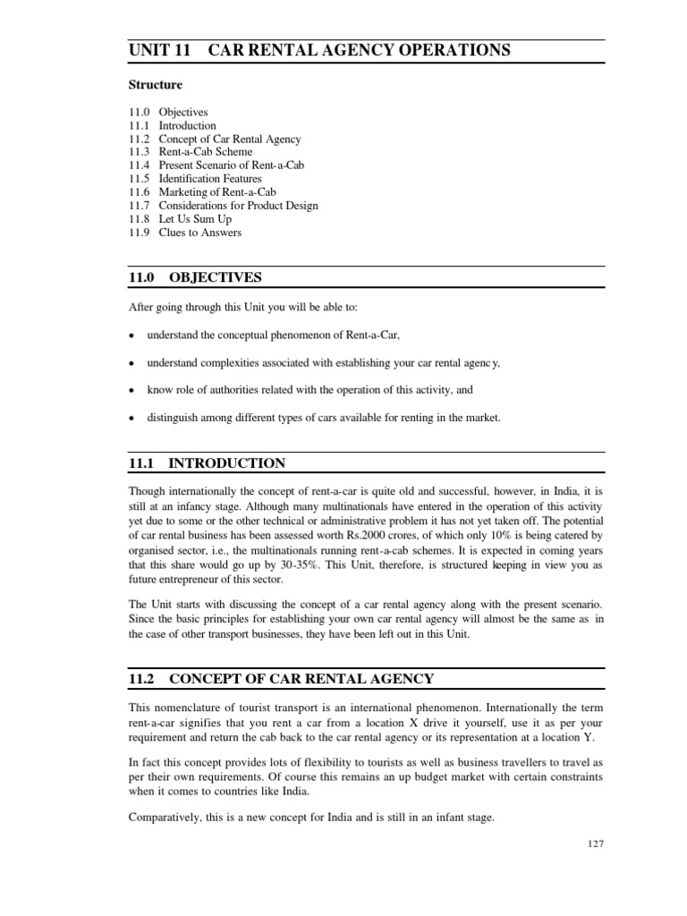 Rent A Car PDF Car Rental License