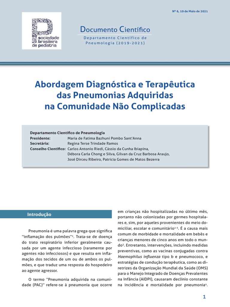 Abordagem da Pneumonia em Crianças | PDF | Pneumonia | Vírus