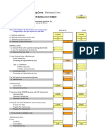 O-O COST ESTIMATING Form