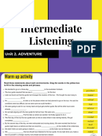 Intermediate Listening Unit 2 Adventure