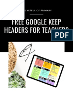 Google Keep Headers FREEBIE Product Info