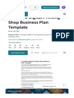 A Sample Digital Printing Shop Business Plan Template: Download Now