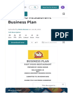 Fast Food Restaurant Business Plan: Download Now