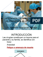 Atención de enfermería al paciente quirúrgico