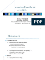 Programmation Procédurale avec SQL