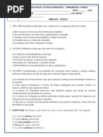 Exercícios de Hífen com Gabarito | PDF | Gramática | Símbolos tipográficos