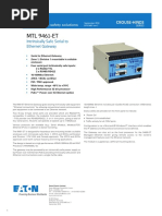 MTL 9461-ET: Intrinsically Safe Serial To Ethernet Gateway