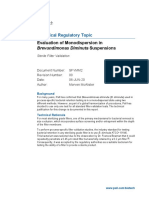 Technical Regulatory Topic: Evaluation of Monodispersion in