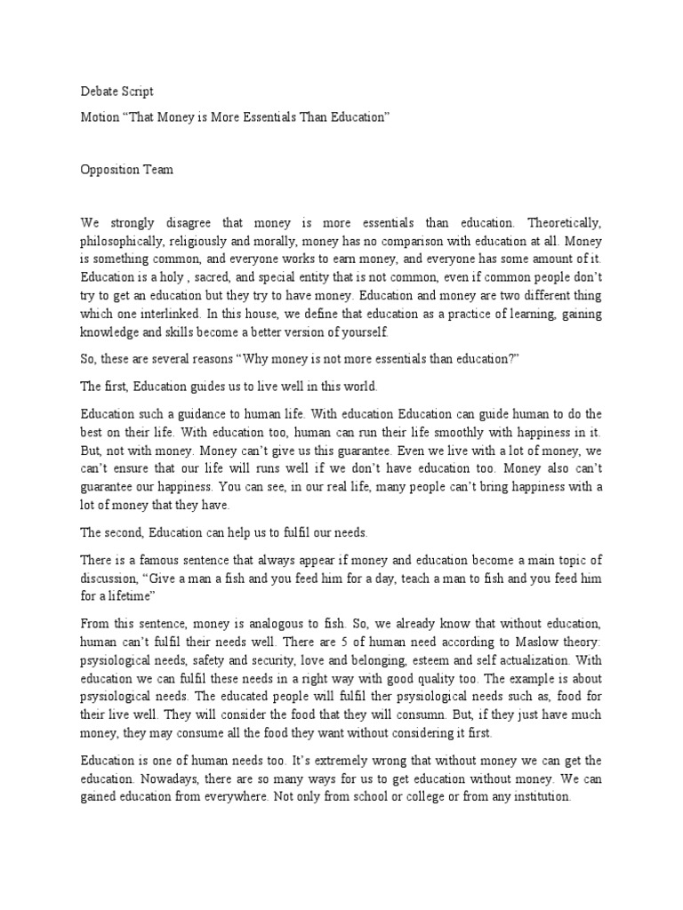 Debate Script | Download Free PDF | Cognition | Philosophical Theories