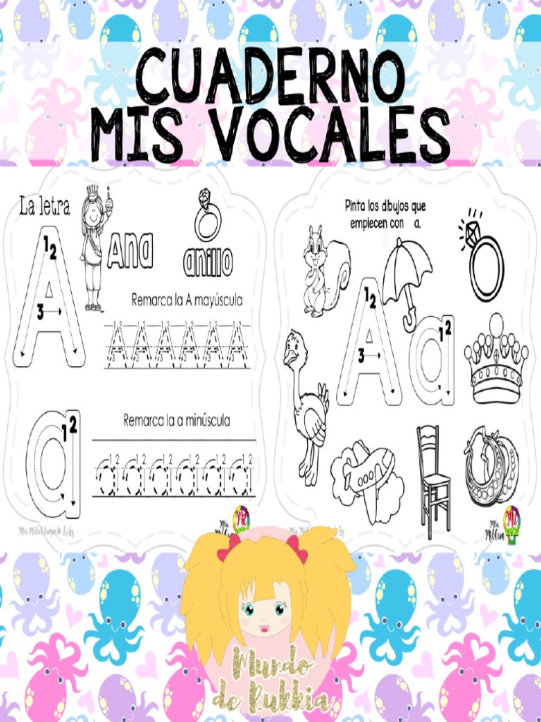Cuaderno Mis Vocales Recopilado Por Mundo de Rukkia | PDF