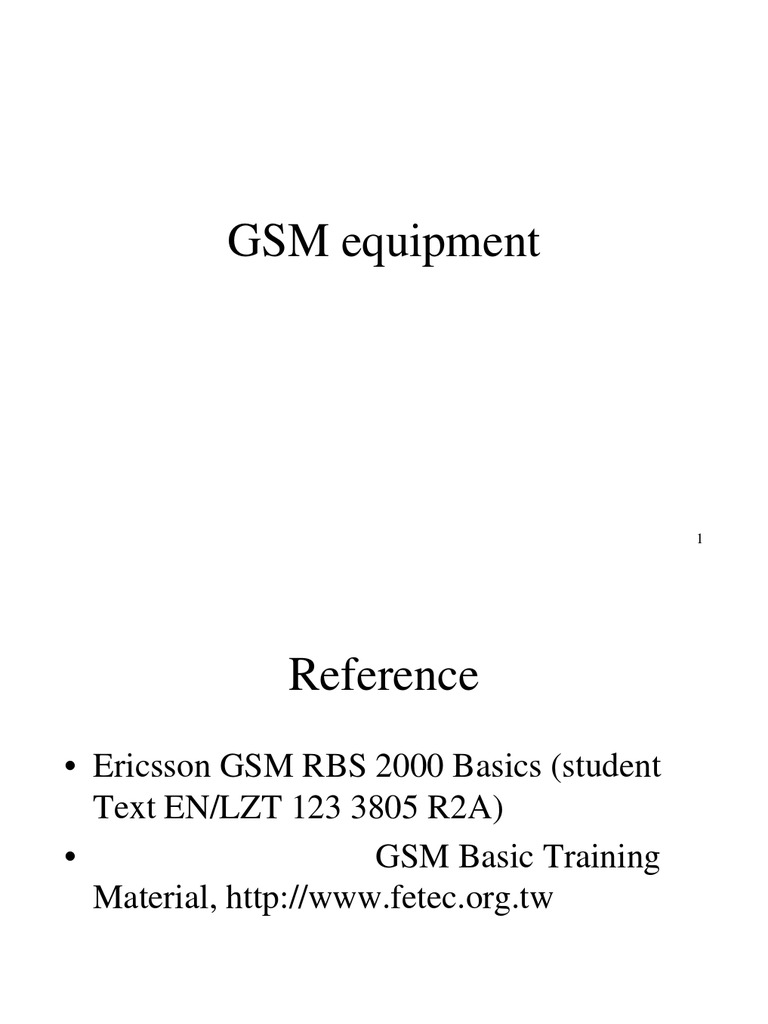 GSM Equipment and RBS Units Overview | PDF | Antenna (Radio) | Wireless